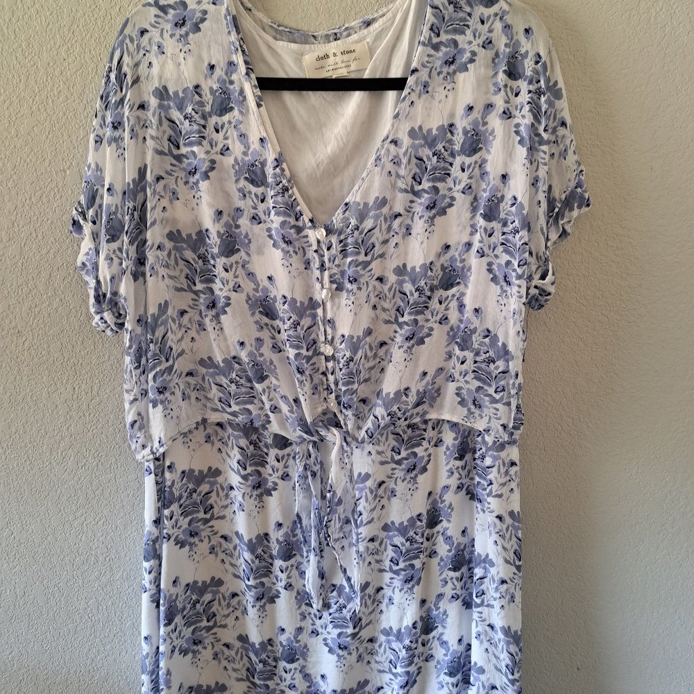 Blue floral dress